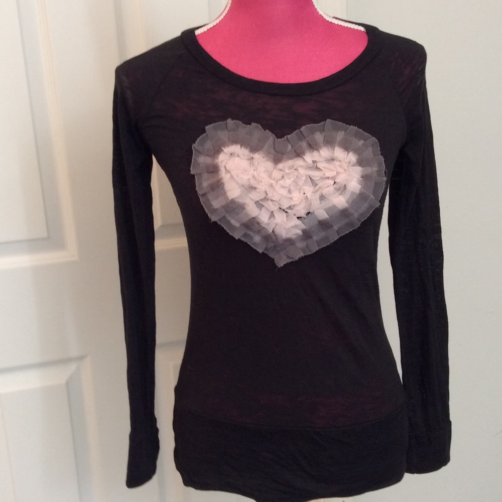 Jamie Kreitman pullover black heart top